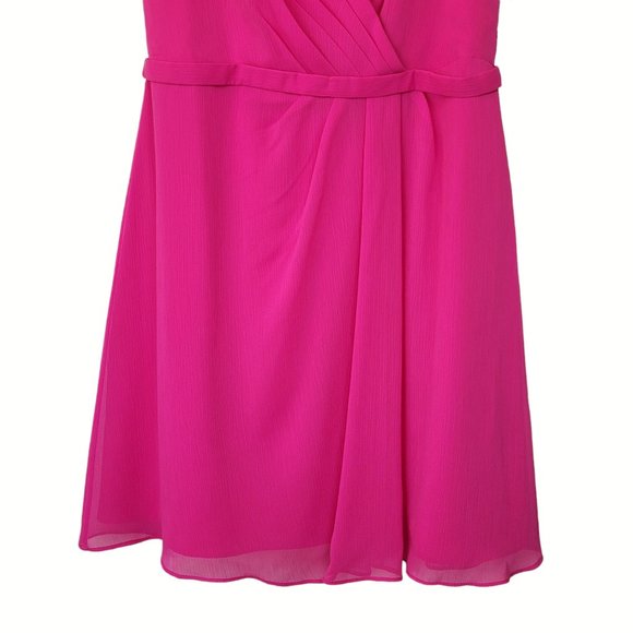 David's Bridal Women's NWT 12 Dress Short Sleeveless Formal Wedding Prom Fuchsia - Picture 4 of 11